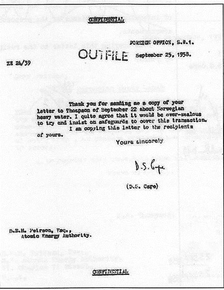 Some document about British nuclear aid to Israel